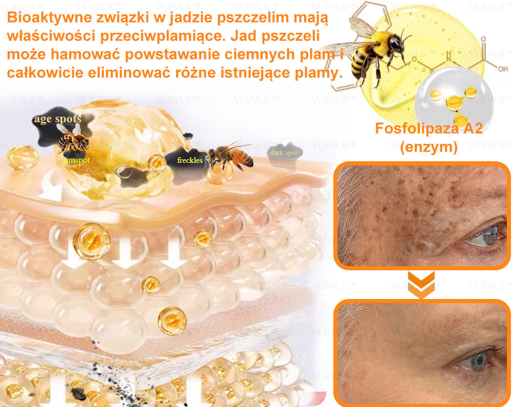 VLSVLS™ KREM NAPRAWCZY Z WENINĄ PSZCZELĄ (🧑⚕️Zalecany przez AAD) - Jad pszczeli oczyszcza skórę, walczy z trądzikiem, wyrównuje koloryt skóry, redukuje blizny, uszkodzenia słoneczne i plamy starcze