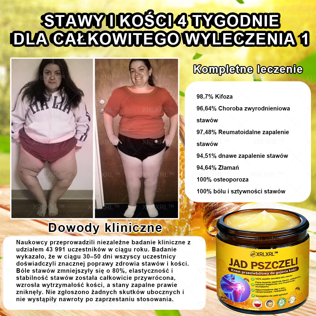 XRLXRL® Jad pszczeli Maść przeciwbólową wspomagającą gojenie kości ✨🌸(Szczególnie dla osób starszych i zalecane przez EFORT)