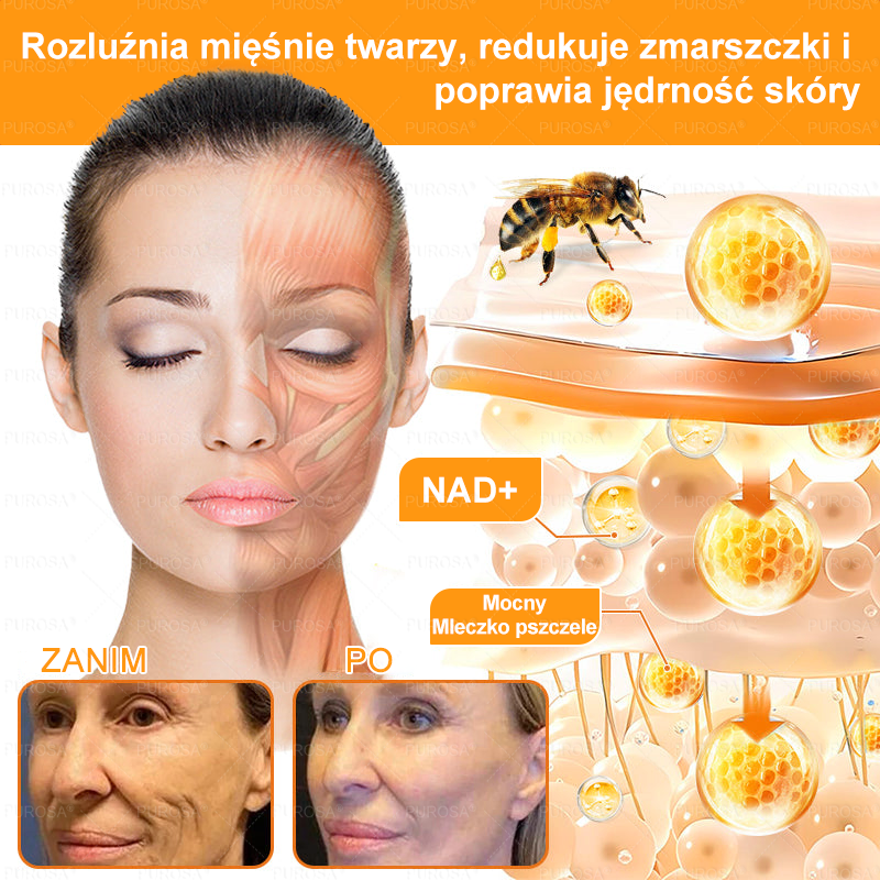 Wyprodukowany i wysłany z Polski 🌸PUROSA® Krem z jadem pszczelim do regeneracji skóry🔥🔥 OSTATNI DZIEŃ – 80% ZNIŻKI!