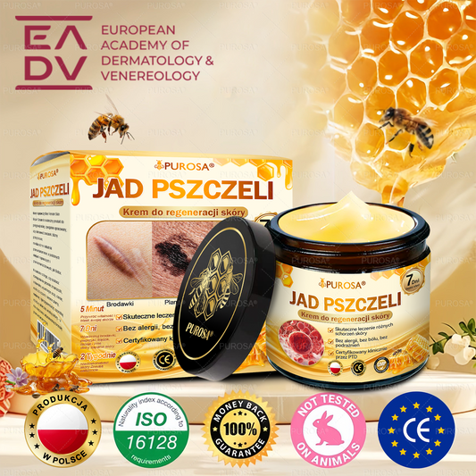Wyprodukowany i wysłany z Polski 🌸PUROSA® Krem z jadem pszczelim do regeneracji skóry🔥🔥 OSTATNI DZIEŃ – 80% ZNIŻKI!