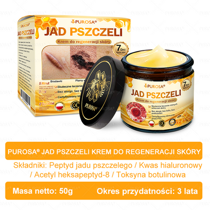 Wyprodukowany i wysłany z Polski 🌸PUROSA® Krem z jadem pszczelim do regeneracji skóry🔥🔥 OSTATNI DZIEŃ – 80% ZNIŻKI!
