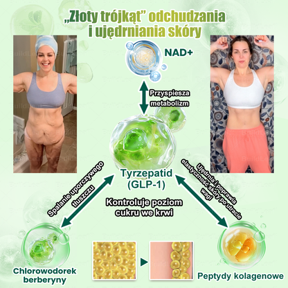 BuildLeaf® GLP-1 20 w 1 Slim & Health Oral Solution , zawierający 100 miliardów CFU aktywnych probiotyków ✅ Wspomaga kontrolę wagi, zdrowie serca, cukrzycę, a jednocześnie ujędrnia skórę i dodaje energii.