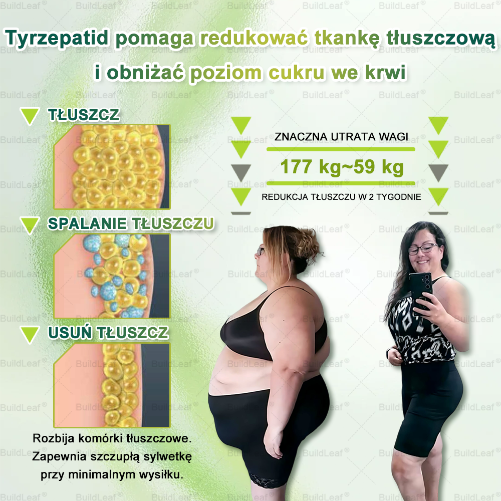 BuildLeaf® GLP-1 20 w 1 Slim & Health Oral Solution , zawierający 100 miliardów CFU aktywnych probiotyków ✅ Wspomaga kontrolę wagi, zdrowie serca, cukrzycę, a jednocześnie ujędrnia skórę i dodaje energii.